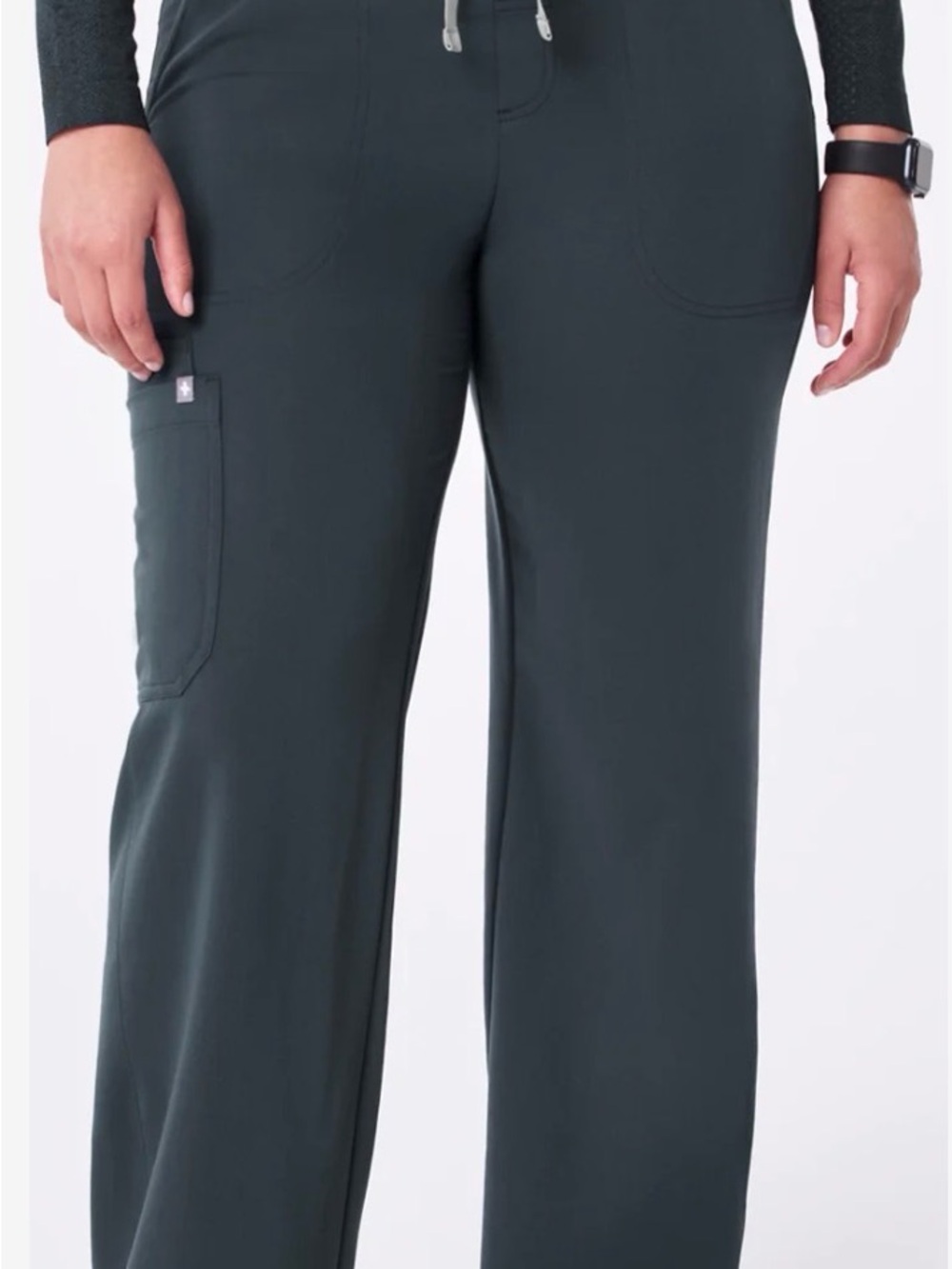 High Waisted Isabel Wide Leg Scrub Pants Deep Harbor